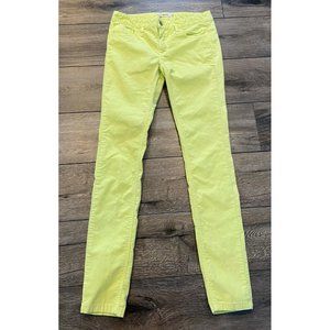 Women's Free People Corduroy Pants Green Yellow Size 27